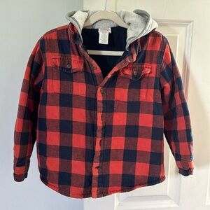 Boys lightweight button down fall shacket